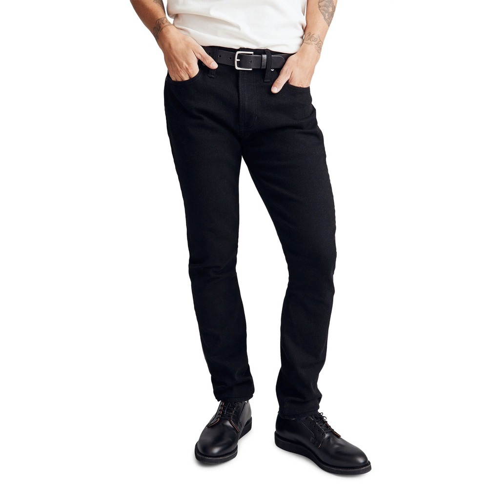 Madewell Mens Athletic Slim Jeans Black Wash W33 L30 Denim Pants